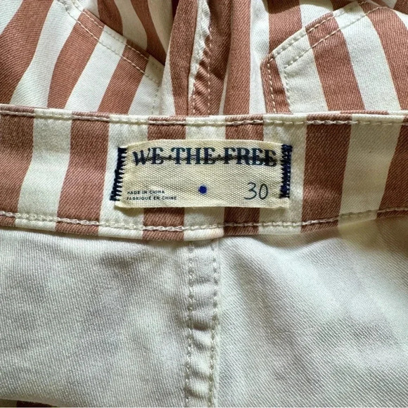 NWT Free People Just Float On Pants Jeans Flare Bell Bottoms Rust Stripe 30 - Picture 12 of 12